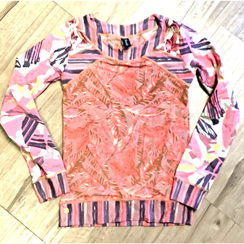 Maaji Rash Guard Girls Sz 12 Kids Swim Top Long Sleeve Beach Sun Protection